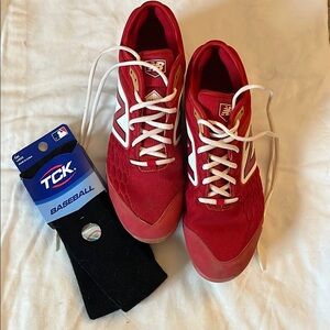 New Balance Red Cleats